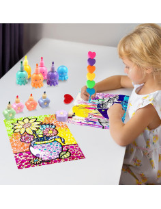 Set de 7 Bolígrafos Resaltadores Kawaii CNYMANY Multicolor 2