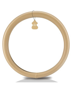 Cubierta de Volante de Cuero Vacuno HAOKAY Beige 37-38.5 cm 2