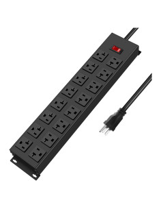 Regleta de 20A JUNNUJ 16 Salidas Metal 1.22m con Protección