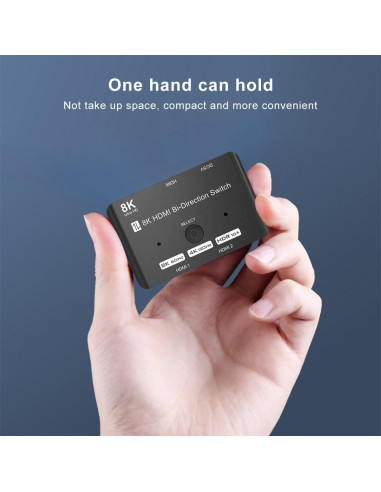 Interruptor HDMI 2.1 Bi-Direccional 8K Y.D.F 2 en 1 Salida