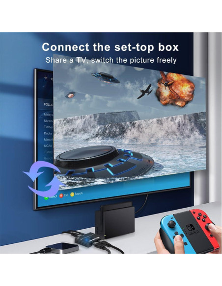 Interruptor HDMI 2.1 Bi-Direccional 8K Y.D.F 2 en 1 Salida Interruptor HDMI 2.1 Bi-Direccional 8K Y.D.F 2 en 1 Salida