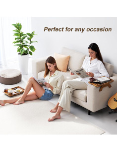 Bandeja para Brazo de Sofá Aofure de Madera Acacia 39x25cm 2