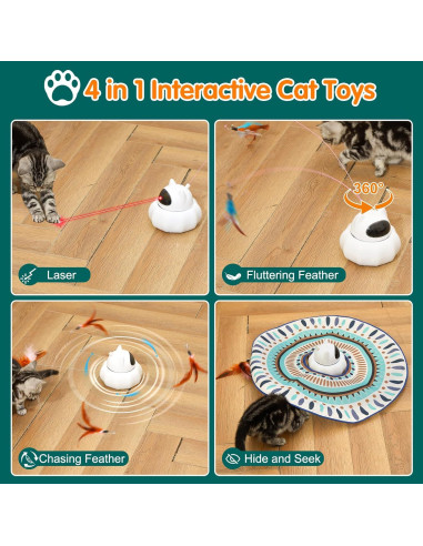 Juguete Interactivo para Gatos VIWIK 4 en 1 Automático USB