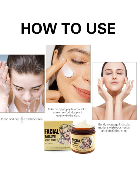 Bálsamo Hidratante Facial de Grasa de Res y Miel 159g