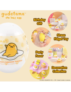 Squishy Hamee Gudetama Huevo Lleno de Agua 7.6cm - 1 Pc. 2