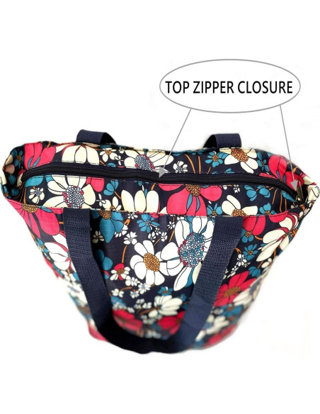 Bolsas de Compras Reutilizables Konish Plegables con Cremallera Bolsas de Compras Reutilizables Konish Plegables con Cremallera