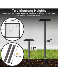 Luces Solares para Caminos Bobcat 300 Lúmenes 2-en-1 2