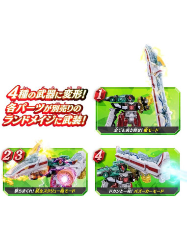 Bandai DX Mashin Zabyun Kiramager - Transformable a 4 Armas