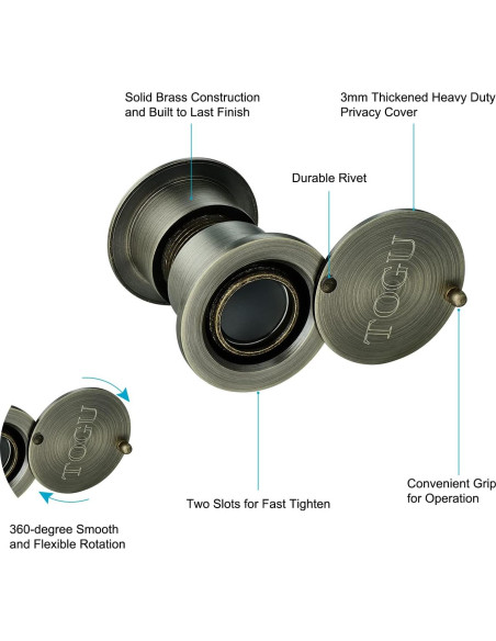 Mirilla de Latón Macizo TOGU TG3828YG Bronce Antiguo 220