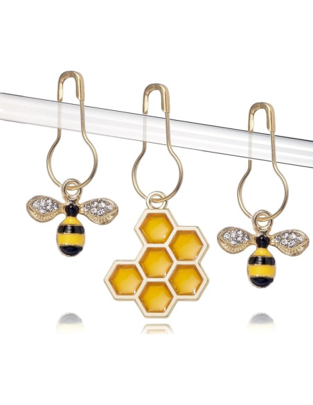 20 Marcadores de Punto Tatiwoo Abeja y Panal para Tejer