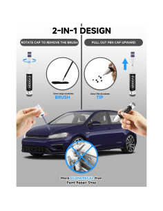 Pintura de Retocar EVOOOR Azul Atlántico Metálico 0.41 Fl Oz 2