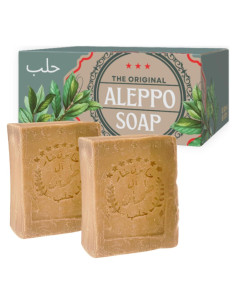 Jabón de Alepo 100% Aceite de Oliva Box 4 Body 396g (Paquete de 2)