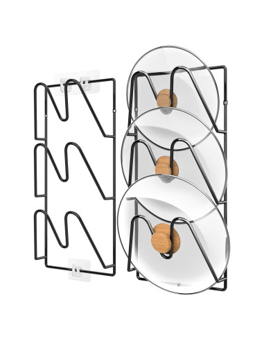 Organizador de tapas de olla Jomoto 6 niveles montaje adhesivo
