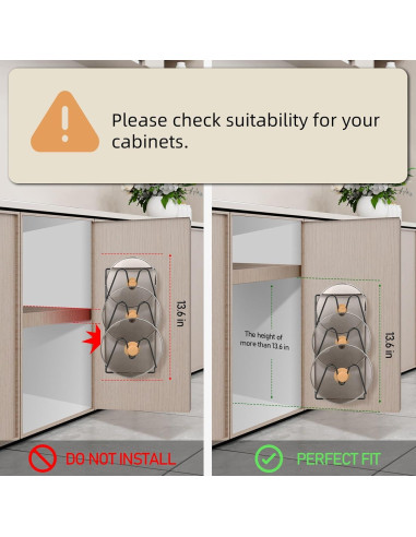 Organizador de tapas de olla Jomoto 6 niveles montaje adhesivo