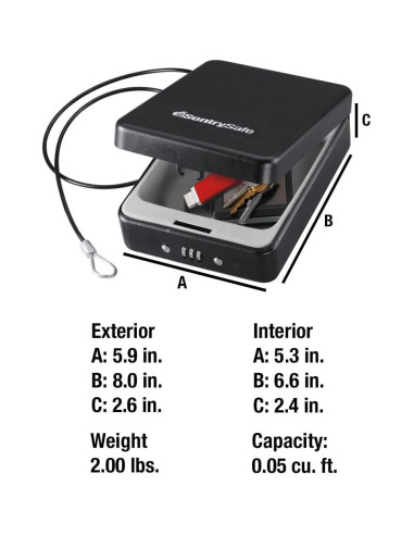 Caja Fuerte Pequeña SentrySafe P005C con Cerradura Combinación