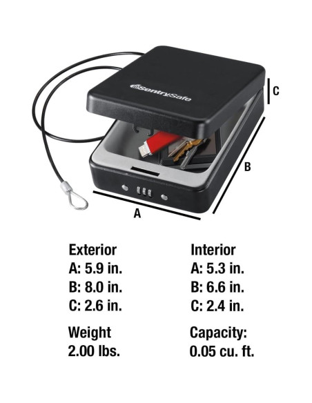 Caja Fuerte Pequeña SentrySafe P005C con Cerradura Combinación