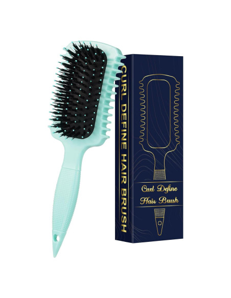 Cepillo Definidor de Rizos GFDCK Verde 1PC - Antifrizz y Ergonomico