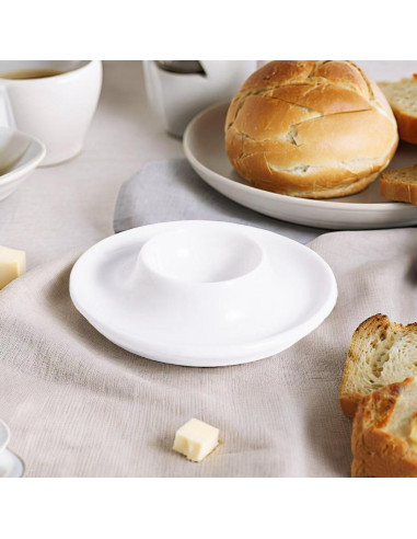 Set de 4 Tazas de Huevo de Cerámica Gimleeton - Blancas