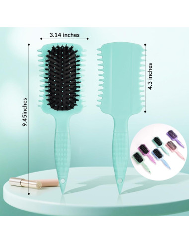 Cepillo Definidor de Rizos GFDCK Verde 1PC - Antifrizz y Ergonomico