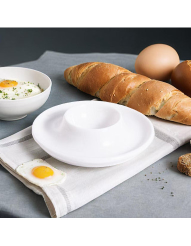 Set de 4 Tazas de Huevo de Cerámica Gimleeton - Blancas