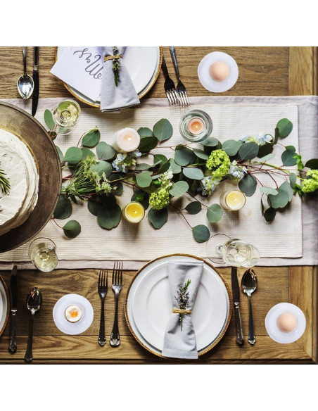 Set de 4 Tazas de Huevo de Cerámica Gimleeton - Blancas Set de 4 Tazas de Huevo de Cerámica Gimleeton - Blancas