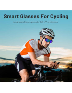 Gafas Deportivas Inteligentes QJF Azul Bluetooth UV400 2