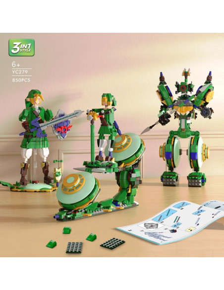 Set de Construcción 3 en 1 TOY PLAYER Zelda - 850 Piezas