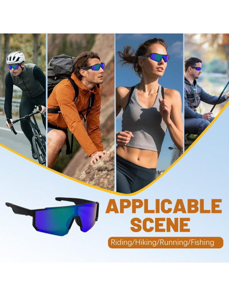 Gafas Deportivas Inteligentes QJF Azul Bluetooth UV400