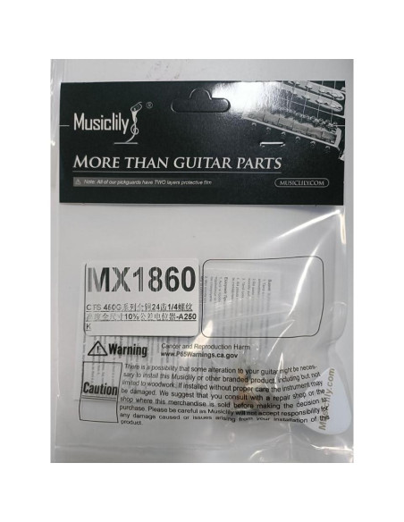 Potenciómetro de Bronce Corto CTS 450G A250K 250K para Guitarra