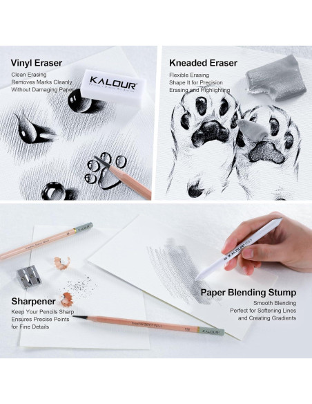 Set de Lápices de Dibujo Profesional KALOUR 18 Piezas