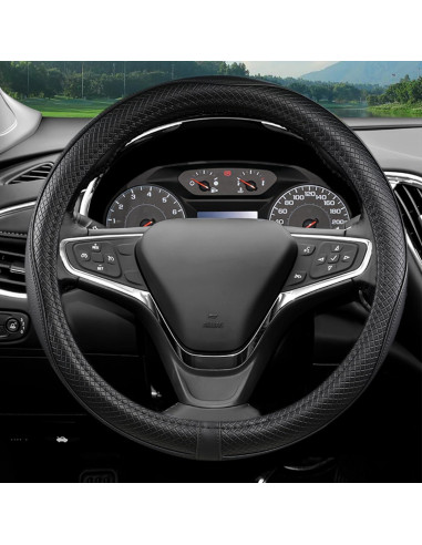 Funda de Volante CACAWIZ para Chevy Silverado y SUV, Negro