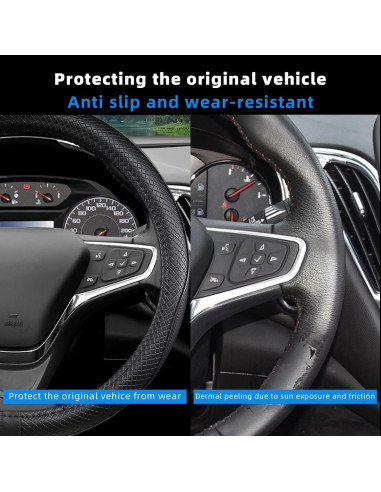 Funda de Volante CACAWIZ para Chevy Silverado y SUV, Negro