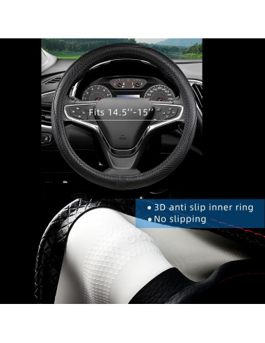 Funda de Volante CACAWIZ para Chevy Silverado y SUV, Negro