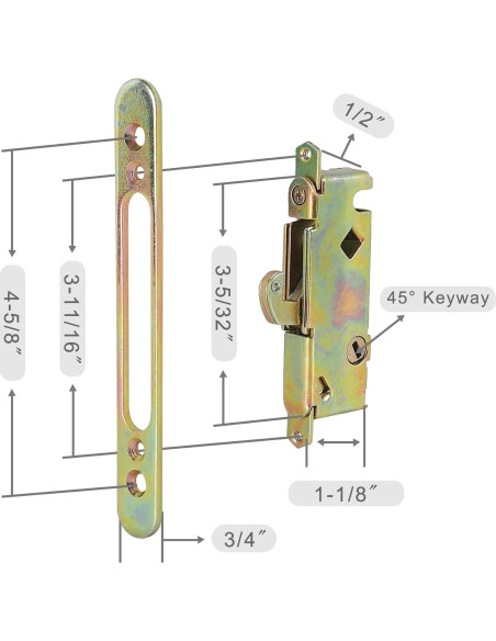 Juego de Manijas para Puerta Corrediza MaxxGeek con Llave