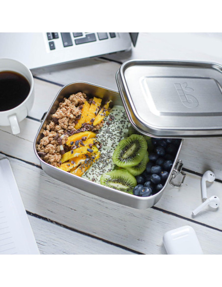 Caja Bento de Acero Inoxidable Bambaw 800 ml a Prueba de Fugas