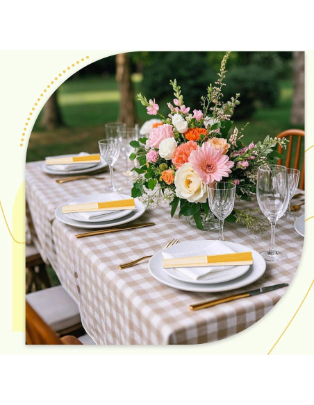 12 Abanicos de Papel Amarillo Plegables JOHOUSE 21 cm