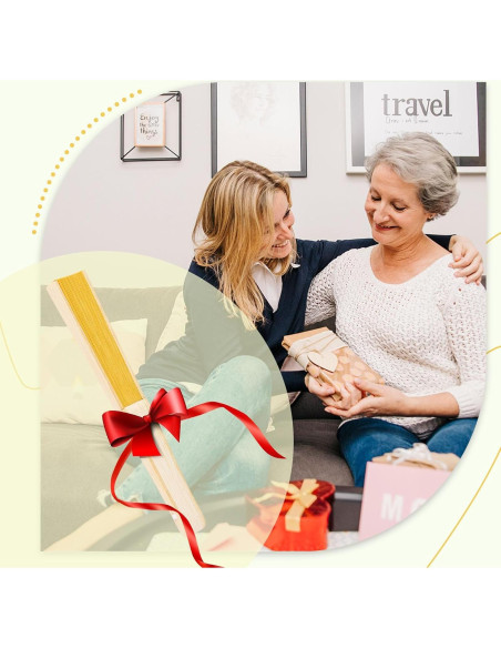 12 Abanicos de Papel Amarillo Plegables JOHOUSE 21 cm