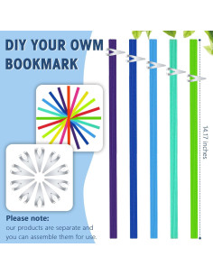 Juego de 20 Marcadores de Libros Elásticos Zonon Multicolor 2