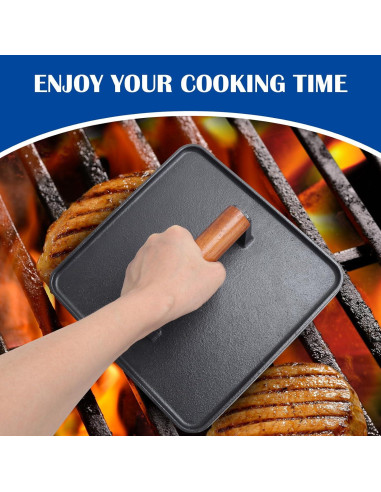 Prensa de Tocino y Hamburguesa de Hierro Fundido 10" y 7"