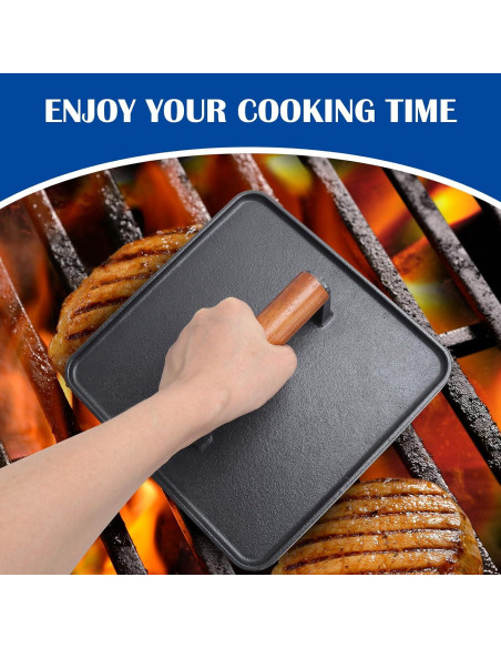 Prensa de Tocino y Hamburguesa de Hierro Fundido 10" y 7"