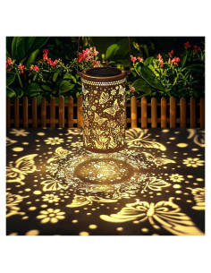 Linterna Solar Fabuday Mariposa Epiphyllum Impermeable 18cm