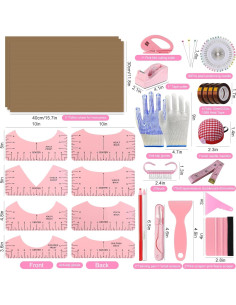 Kit de Sublimación Rosa ZIWE con 8 Reglas y Accesorios 2