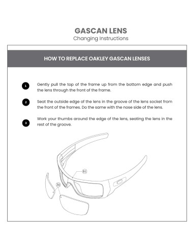 Lentes de Reemplazo Oakley Gascan OO9014 Iridium Negro + Kit