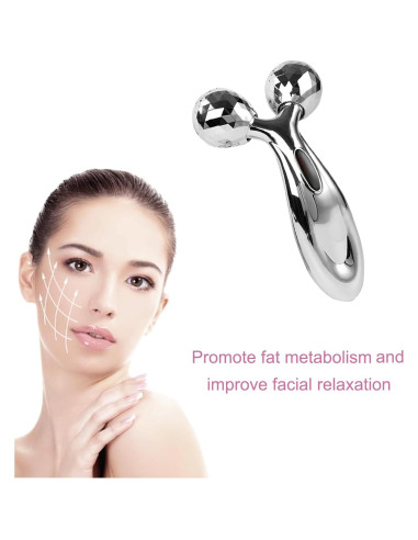 Juego de Gua Sha y Rodillo Facial YXGJMYGS Acero Inoxidable