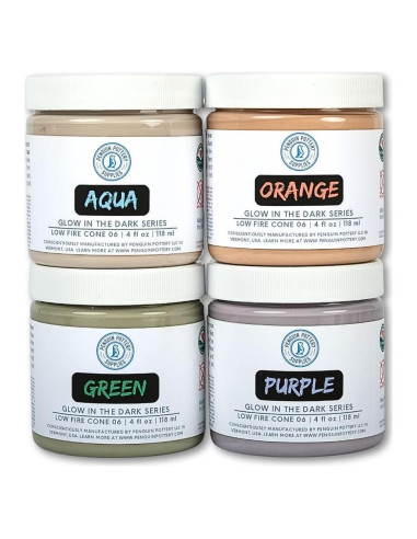 Esmalte Cerámico que Brilla en la Oscuridad Penguin - Set 1