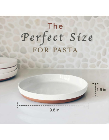 Juego de 4 Tazones de Cerámica Mora 1.04L Blanco Vainilla