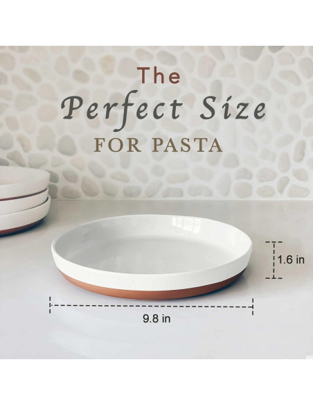 Juego de 4 Tazones de Cerámica Mora 1.04L Blanco Vainilla