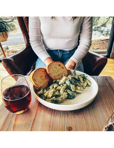 Juego de 4 Tazones de Cerámica Mora 1.04L Blanco Vainilla