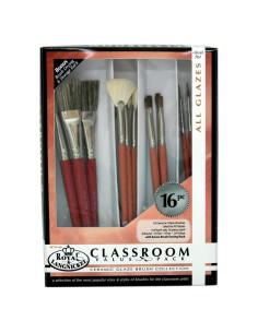 Juego de Pinceles de Esmalte Cerámico Royal y Langnickel 16 Pzas