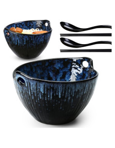 Juego de 2 Tazones de Ramen JH JIEMEI HOME Cerámica 17.78 cm